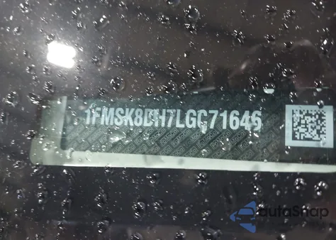 2020 Ford Explorer Xlt из США, поврежденный, VIN 1FMSK8DH7LGC71646